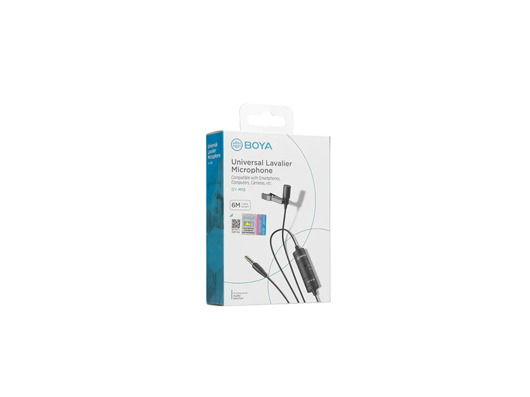 Boya BY-M1S Universal Lavalier Microphone in Qatar Boya BY-M1S Universal Lavalier Microphone in Qatar